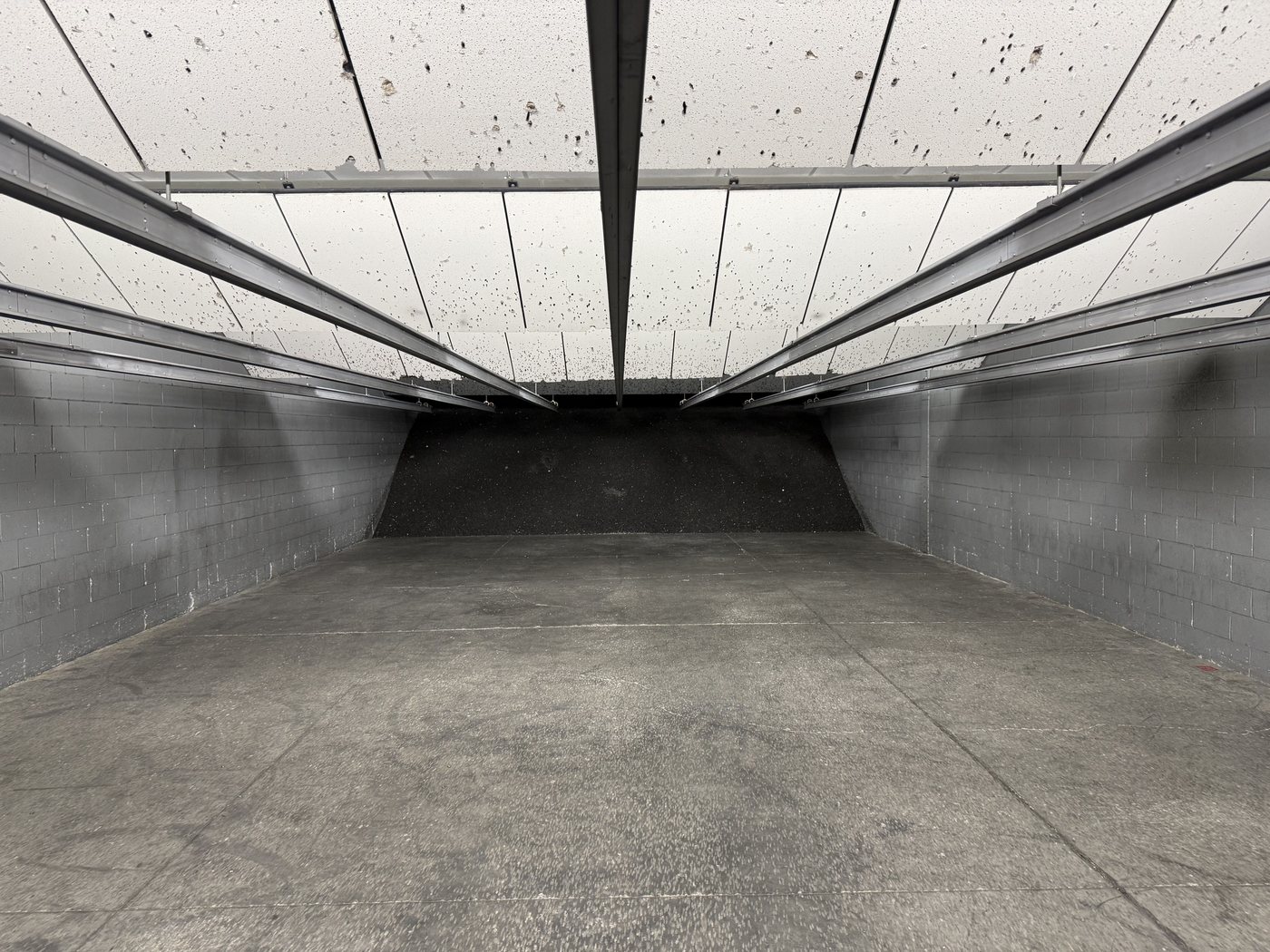 An indoor range back in service after reclamation